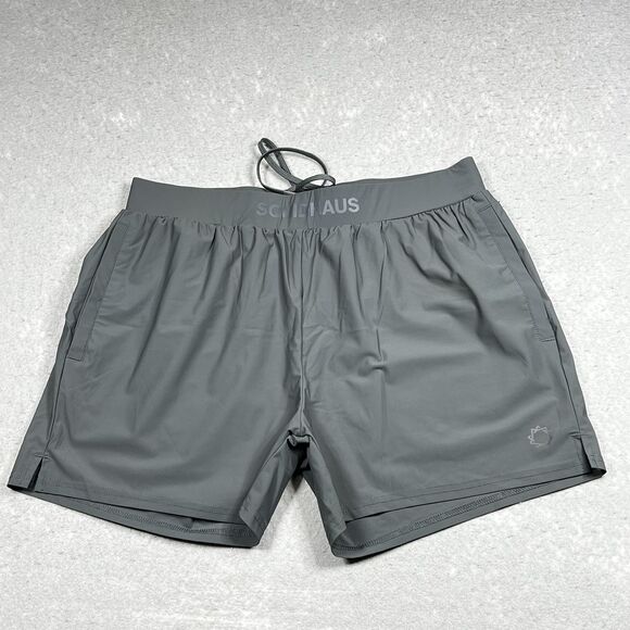 SquidHaus Essential Shorts Mens Large Gray 5" Inseam Unlined Athletic Gym - Picture 1 of 13